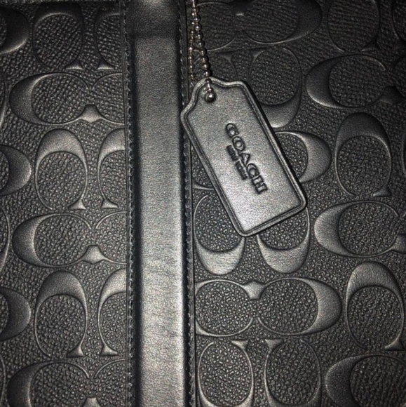 NWT Coach Signature Laptop Briefcase Bag NWT Designer Rare style Embossed - Picture 2 of 9